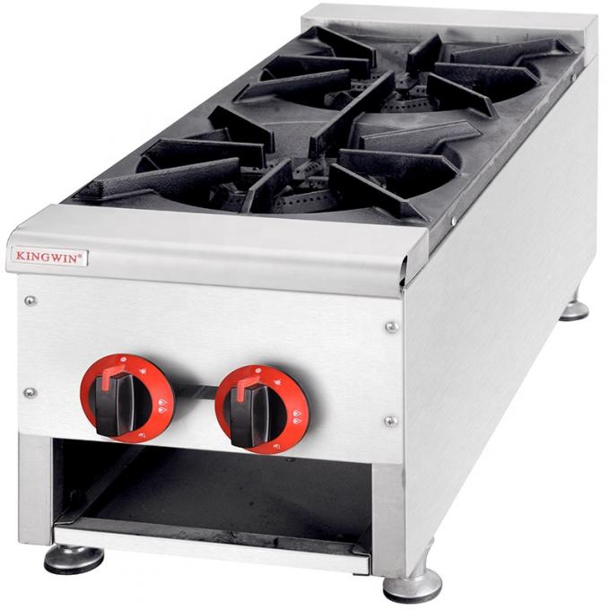 2 Burner Table Installation Commercial Portable Gas Burner Stove with Tabletop Design 0