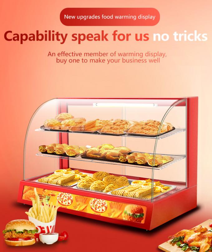 Hotel and Restaurant Catering Equipment Electric Food Display Warmer with 1.2kw Power 0