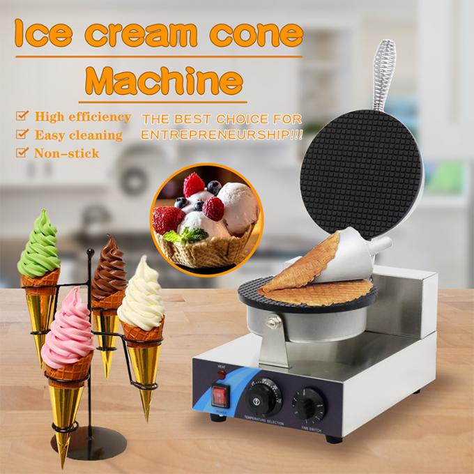 Stainless Steel Ice Cream Cone Maker Waffle Cone Machine for Commercial Home 110v/220v 1