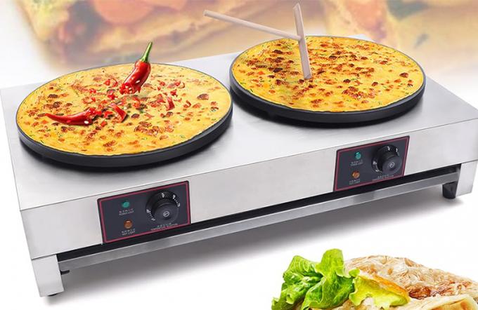 900*540*230mm Professional Stainless Steel Commercial Non-stick Electric Double Single Crepe Maker 1