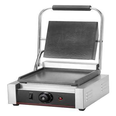 220V 1.8KW Stainless Steel Electric Contact Grill Panini Press Griddle Sandwich Maker