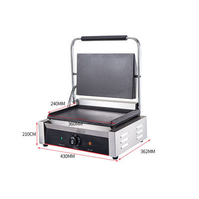220V Commercial Stainless Steel Single Contact Grill Electric Panini Sandwich Press