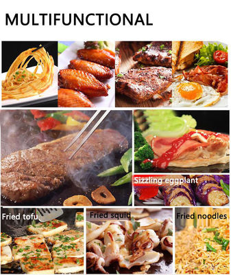 Electric Indoor Grill with Half Grooved Cooking Plate 550x425x225mm Household Product