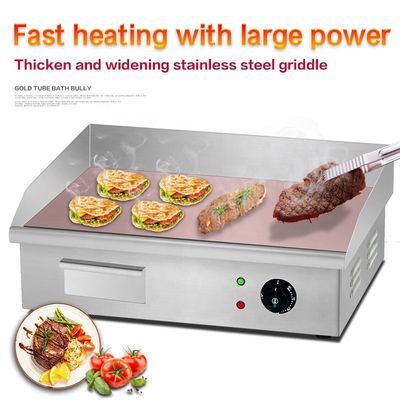 550x425x225mm Commercial Vertical Cast Iron Electric Griddle with Stainless Steel Body