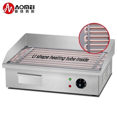 550x425x225mm Commercial Vertical Cast Iron Electric Griddle with Stainless Steel Body