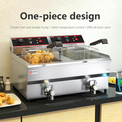 Stainless Steel Electric Potato Chips Fryer Machine with Temperature Control and Cover 13L