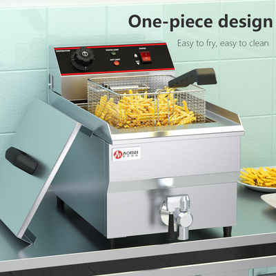 Electric Fryer Machine with Stainless Steel Construction 310*570*390mm Packaging Size