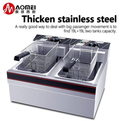 660x565x420mm Durable Stainless Steel Electric Chips Deep Frying Machine with Thicken Basket