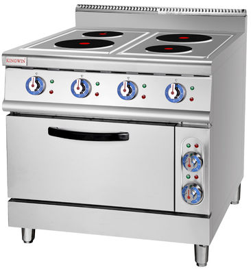 700 Series Heavy Duty Stainless Steel Gas Cooker with Oven 4 Burner 800x700x 850 70 mm