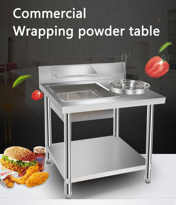 800/1000x700x800mm Commercial Kitchen Breading Table for Fast and Hassle-free Wrapping