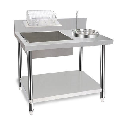 800/1000x700x800mm Commercial Kitchen Breading Table for Fast and Hassle-free Wrapping
