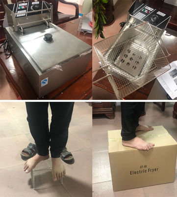 Stainless Steel Single Tank Electric Fryer for Chicken and French Fries in Restaurant