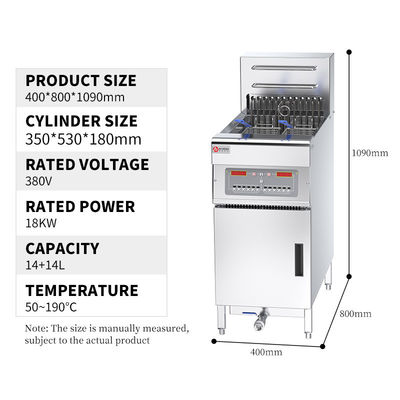Intelligent Computer Control Silver Deep Fryer with Automatic Temperature and Lifting