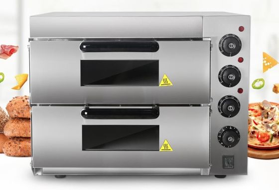 Electric Commercial Pizza Oven with Pizza Stone Temperature 50-350°C Capacity 30 KG