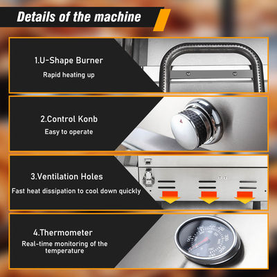 Bakery Machines Gas Pizza Oven Grill Size 320*320mm Portable Camping Pizza Grill