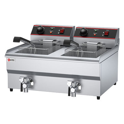 Commercial Catering 131v Electric Deep Fryer with Oil Valve and 290x520x360mm Size