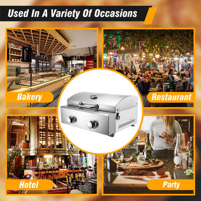 550*320mm Grill Size Double Burner Gas Pizza Oven for Bakery and Food Preparation