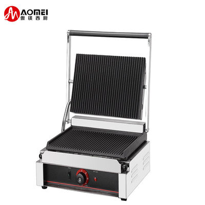 13kg Electric Panini Grill Commercial Panini Sandwich Press Stainless Steel Single Contact Grill