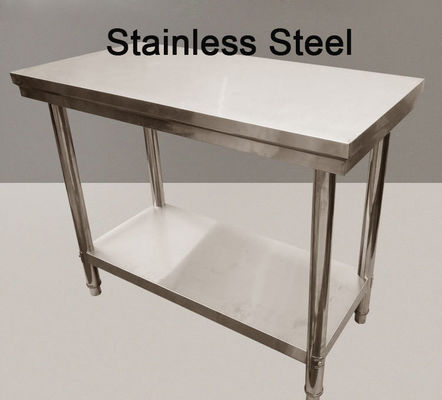 Silver Hotel Buffet Food Equipment Stainless Steel Work Table 1.2/1.5/1.8M for Kitchen