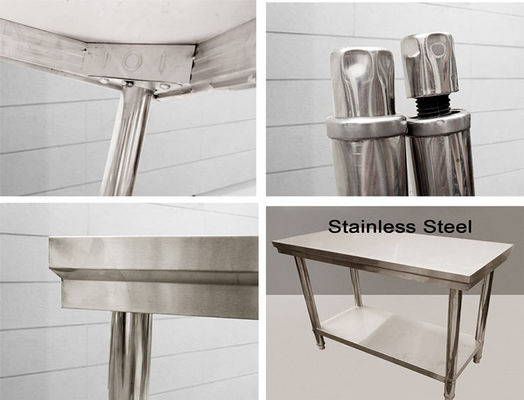 Silver Hotel Buffet Food Equipment Stainless Steel Work Table 1.2/1.5/1.8M for Kitchen