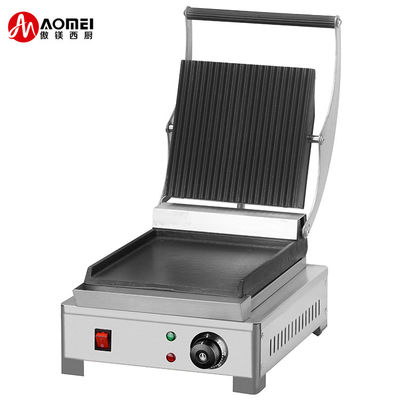 220V Electric Grooved Contact Grill with Press Gross Weight 14kg Advanced Technology