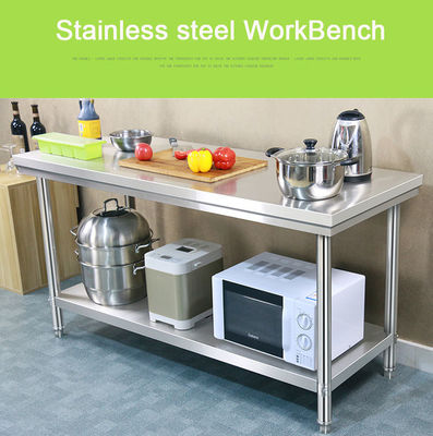 Restaurant Kitchen Table Stainless Steel Workbench with 1.2/1.5/1.8/2.0M Length