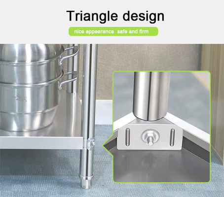 Restaurant Kitchen Table Stainless Steel Workbench with 1.2/1.5/1.8/2.0M Length