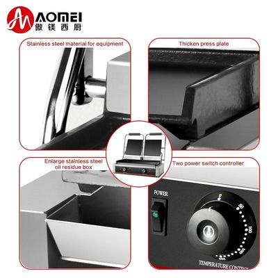 Professional Non-Stick Electric Double Sided Grill Pan Lower Grill Size 210*200 x2 mm