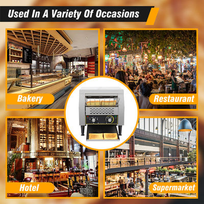 Stainless Steel Electric Conveyor Toaster For Fast Food Restaurant 220V