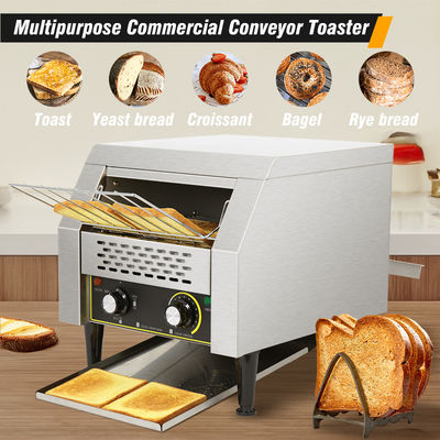 220V Electric Conveyor Toaster for Snacks Machine Bake Evenly Slice Extra Wide Slot Bread