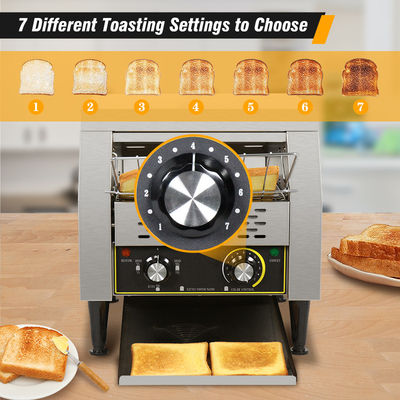 220V Electric Conveyor Toaster for Snacks Machine Bake Evenly Slice Extra Wide Slot Bread