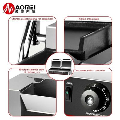 Full Flat 2in1 Double Plate Panini Sandwich Press Electric Contact Grill for Commercial