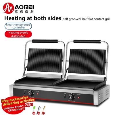 Non-Stick Enamel Coated Electric Griddle Grill for Commercial Steak Sandwich Toaster