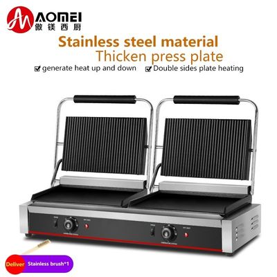 Non-Stick Enamel Coated Electric Griddle Grill for Commercial Steak Sandwich Toaster