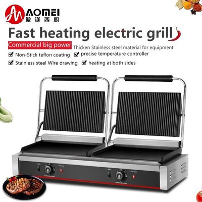 Non-Stick Enamel Coated Electric Griddle Grill for Commercial Steak Sandwich Toaster