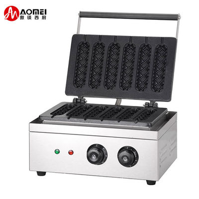 Electric Waffle Maker with Non-Stick Cooking Surface and 6 Corn Lolly Holders Moulds