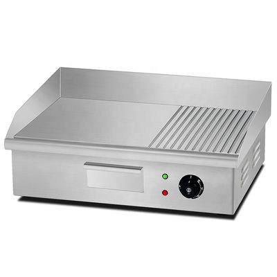 Non-Stick Stainless Steel Electric Flat Top Griddle and Grill for Restaurant Kitchen