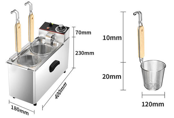 1 Tank 4 Baskets Electric Pasta Cooker Machine for Fast Cooking in Commercial Kitchens