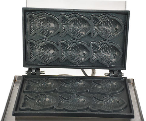Hotel Kitchen Equipment Commercial Fish Shape Cake Waffle Cone Maker Nonstick Electric