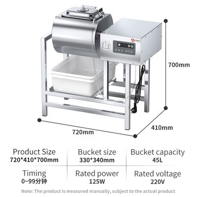 Commercial Restaurant Electric Meat Salting Machine with 45L Capacity and High Speed