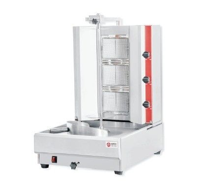 Commercial Electric Shawarma Machine with Stainless Steel Body and 220-240V Power