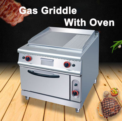 Commercial Gas Griddle Cooking Range with Stainless Steel Gas Oven Voltage LPG2800PA