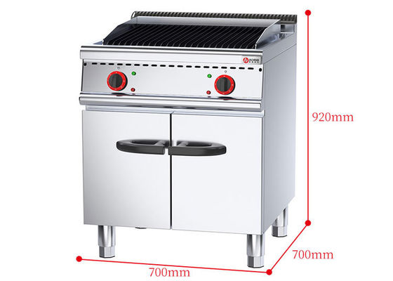 Commercial Restaurant Electric Standing Lava Rock Grill With Cabinet Eco-friendly 6KW