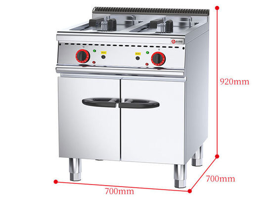 High Capacity 48L 2 Tanks 2 Baskets Deep Fryer Machine for Commercial Food Preparation