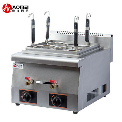 Hotel Restaurant Kitchen Gas Noodle Cooking Machine with 4 Baskets and High Capacity