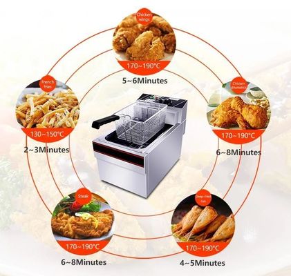 CE Approved 13.5L Capacity Fats Fryer for Commercial Fish Potato Plantain Chips Frying