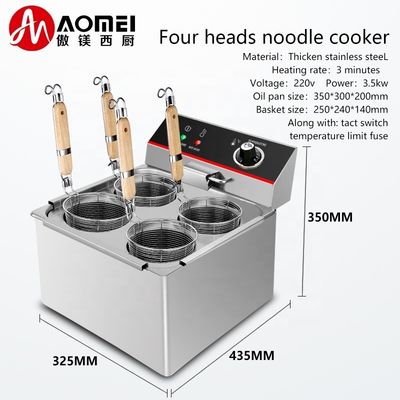 Accurate Temperature Control Probe Electric Commercial Pasta Cooker for Kitchen 3.5kW