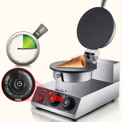 CE Certified Electric Stainless Steel Waffle Baker Machine for Ice Cream Waffle Cones