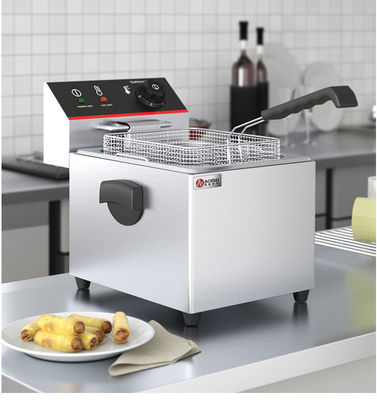 Commercial 6kg Electric Deep Fryer with Temperature Control and Extra Thick Stainless Steel
