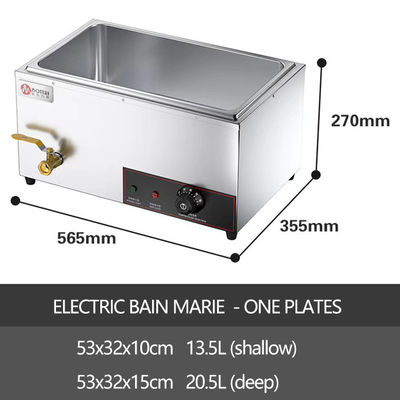 Restaurant Equipment Kitchen Soup Warmer with Stainless Steel Material 68.5x56x27cm